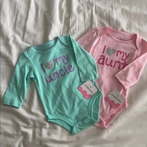 Aunt and Uncle girl onesies